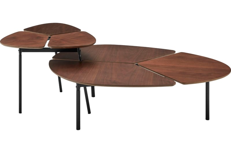 Settbord Veramala 120 cm - Mørkebrun/Svart - Sofabord & salongbord - Settbord