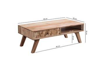 Seufert Sofabord 95 cm - Brun - Møbler - Bord - Sofabord & salongbord