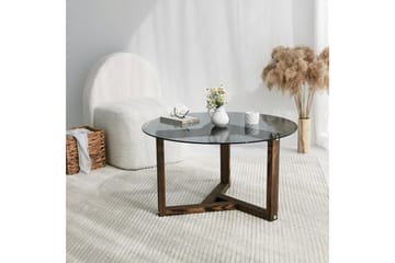 Sibas Sofabord 75 cm Rundt - Smoky / Teak - Møbler - Bord - Sofabord & salongbord