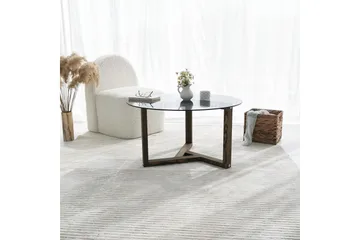 Sibas Sofabord 75 cm Rundt - Smoky / Teak - Møbler - Bord - Sofabord & salongbord