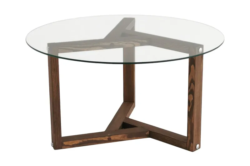 Sibas Sofabord 75 cm Rundt, Valnøtt