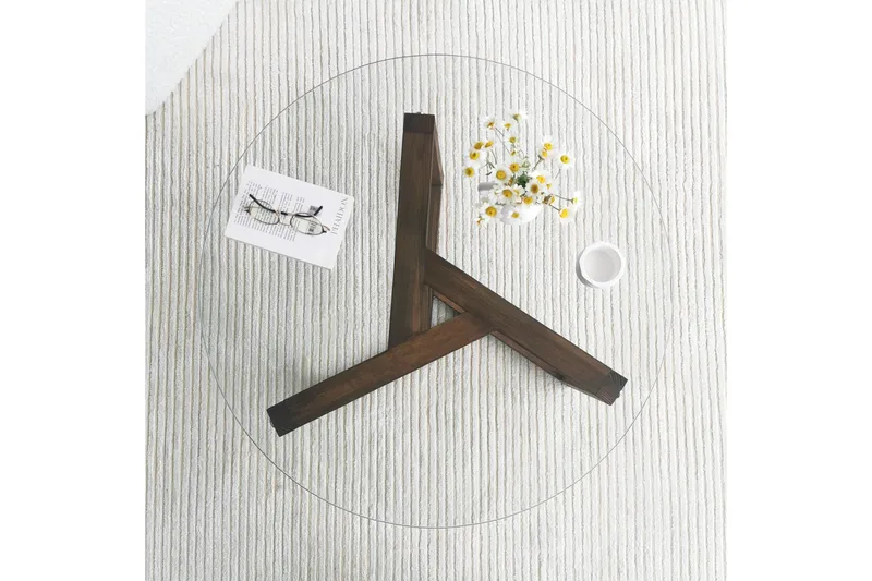 Sibas Sofabord 75 cm Rundt - Valnøtt - Møbler - Bord - Sofabord & salongbord