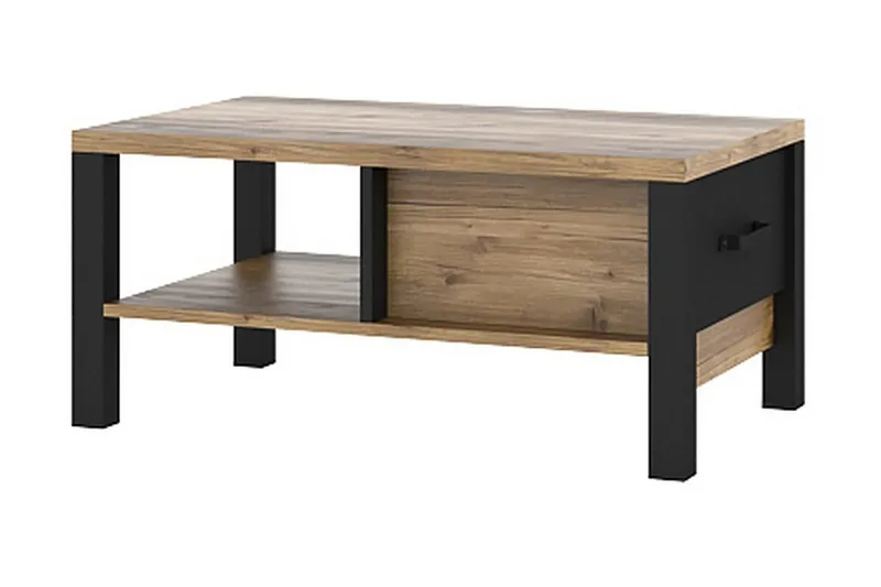 Skarebol Sofabord 90 cm - Svart/Tre/Natur - Møbler - Bord - Sofabord & salongbord