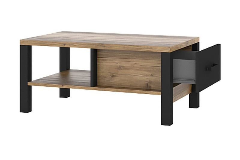 Skarebol Sofabord 90 cm - Svart/Tre/Natur - Møbler - Bord - Sofabord & salongbord