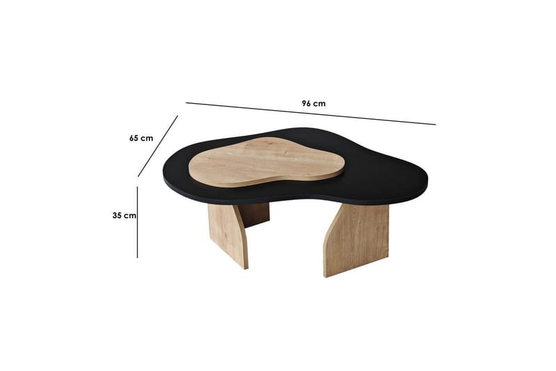 Sofabord Smeltet Svart / Sudamaleik - Svart / Sudamaleik - Møbler - Bord - Sofabord & salongbord