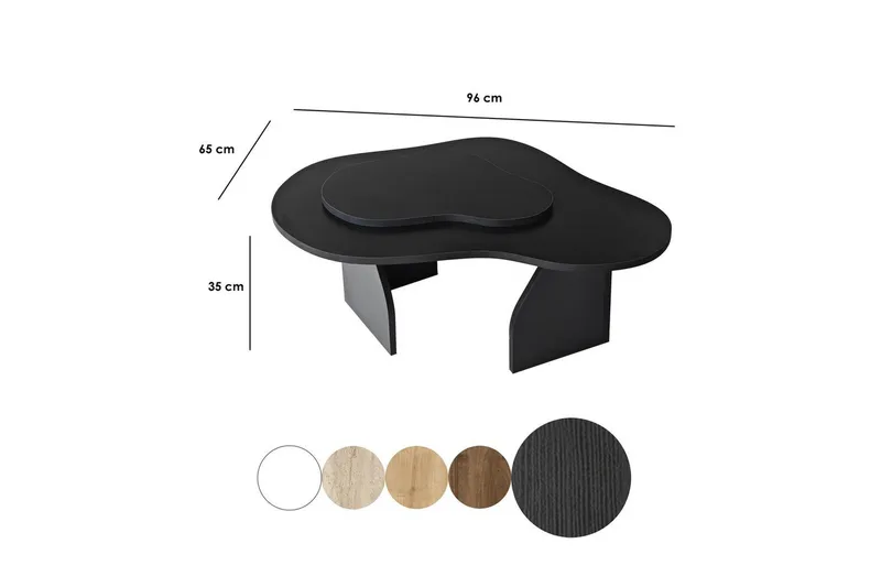 Sofabord Smeltet Svart - Svart - Møbler - Bord - Sofabord & salongbord