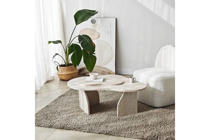 Sofabord Smeltet Travertin - Travertin - Møbler - Bord - Sofabord & salongbord