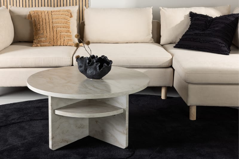 Sofabord Ålesund 85 cm Beige - Venture Home - Sofabord & salongbord