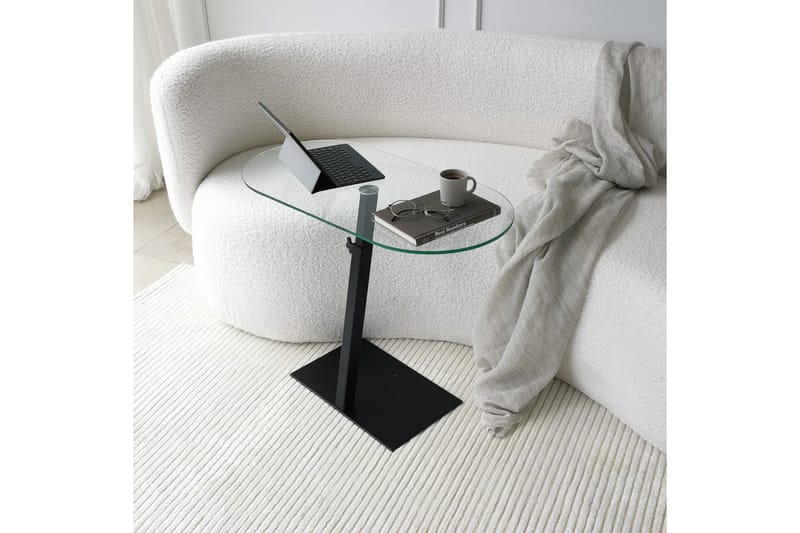 Sofabord Amadox 70x35x70 cm Oval - Svart - Sofabord & salongbord