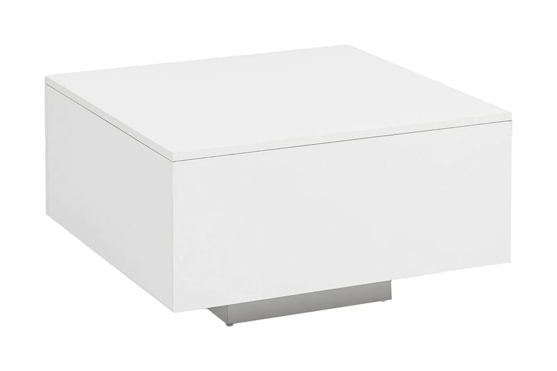 Sofabord Bacarri 60 cm med Oppbevaring - Hvit - Sofabord & salongbord