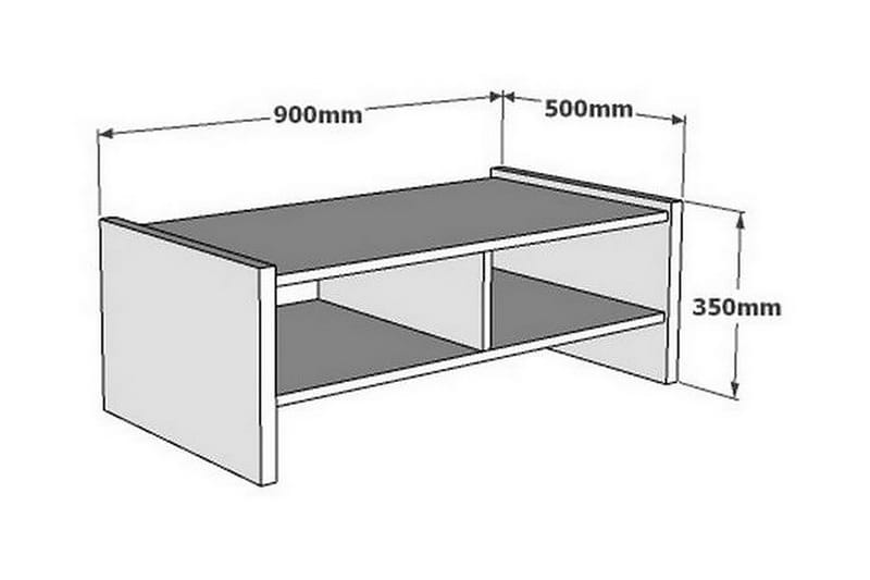 Sofabord Barney 90x35x90 cm - Brun - Sofabord & salongbord