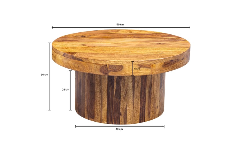 Sofabord Cardie 60 cm - Brun - Møbler - Bord - Sofabord & salongbord