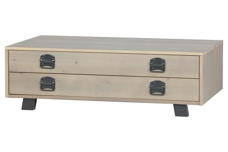 Sofabord Catemo 110 cm med Oppbevaringsskuff - Beige/Grå - Møbler - Bord - Sofabord & salongbord