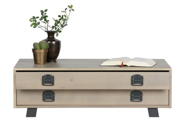 Sofabord Catemo 110 cm med Oppbevaringsskuff - Beige/Grå - Møbler - Bord - Sofabord & salongbord