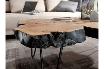 Sofabord Charford 115 cm - Akacia/Svart - Møbler - Bord - Sofabord & salongbord