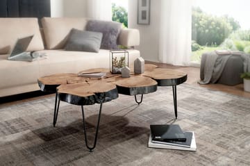 Sofabord Charford 115 cm - Akacia/Svart - Møbler - Bord - Sofabord & salongbord