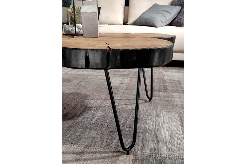 Sofabord Charford 115 cm - Akacia/Svart - Møbler - Bord - Sofabord & salongbord