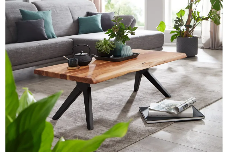 Sofabord Clanton 115 cm - Brun/Svart - Møbler - Bord - Sofabord & salongbord