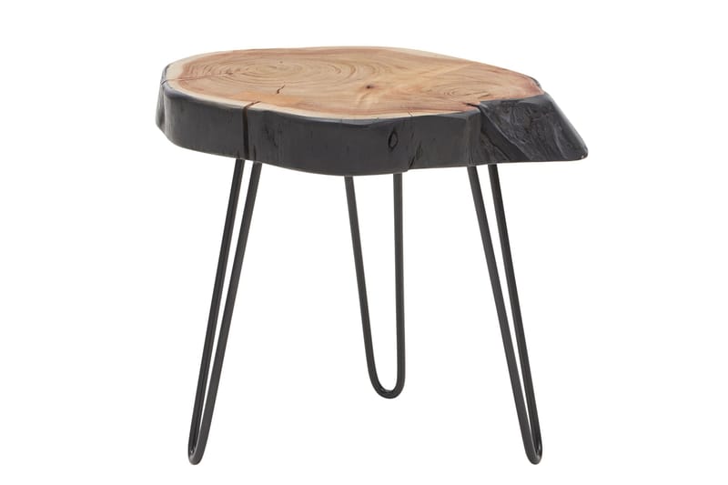 Sofabord Clanton 40 cm Rundt - Brun/Svart - Møbler - Bord - Sofabord & salongbord
