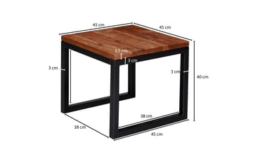 Sofabord Clanton 45 cm - Brun/Svart - Møbler - Bord - Sofabord & salongbord