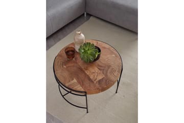 Sofabord Clanton 62x40 cm Rundt - Brun/Svart - Møbler - Bord - Sofabord & salongbord