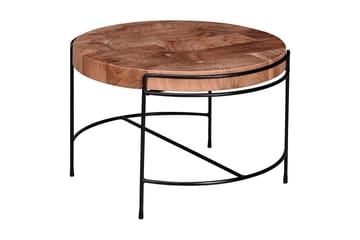 Sofabord Clanton 62x40 cm Rundt - Brun/Svart - Møbler - Bord - Sofabord & salongbord