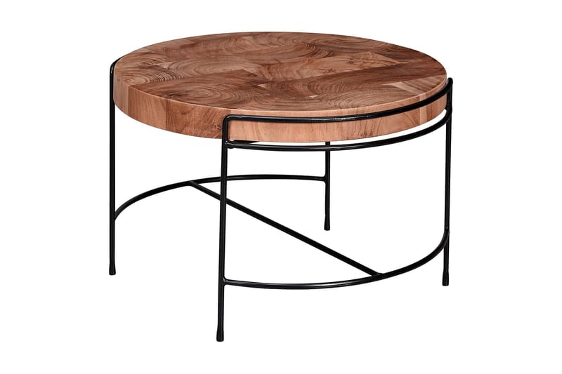 Sofabord Clanton 62x40 cm Rundt - Brun/Svart - Møbler - Bord - Sofabord & salongbord