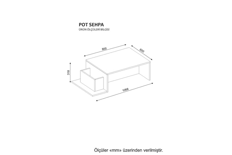 Sofabord Clora 107 cm - Hvit/Beige - Sofabord & salongbord