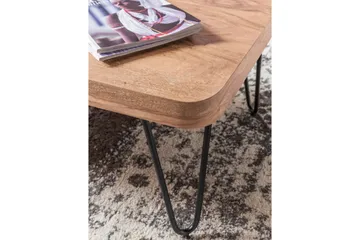 Sofabord Cringle 115 cm - Akacia/Svart - Møbler - Bord - Sofabord & salongbord