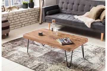 Sofabord Cringle 115 cm - Akacia/Svart - Møbler - Bord - Sofabord & salongbord