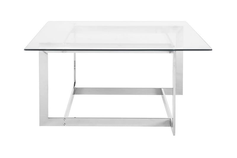 Sofabord Crystal 80 cm, Sølv