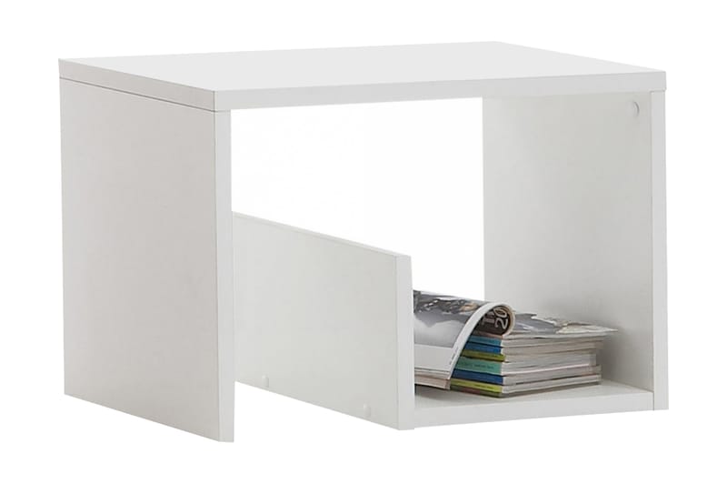 Sofabord Davos 59 cm - Hvit - Sofabord med oppbevaring - Sofabord & salongbord