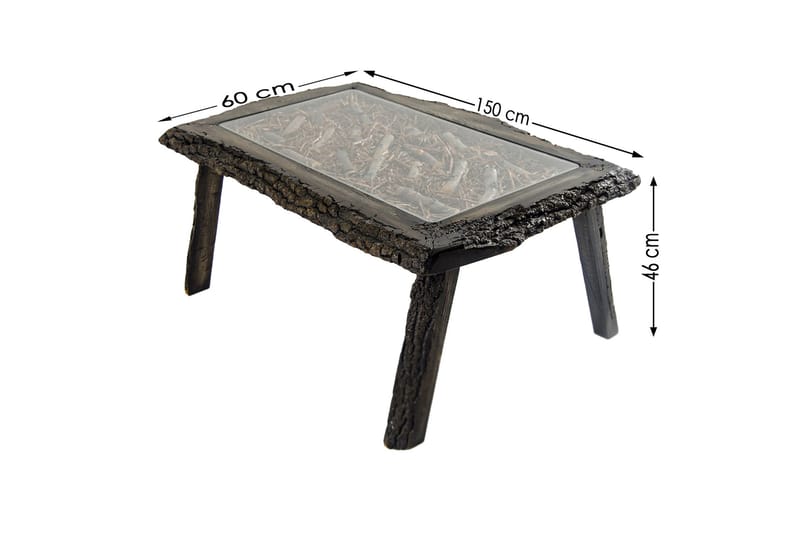 Sofabord Dguya 150 cm - Mørkebrun Natur - Sofabord & salongbord
