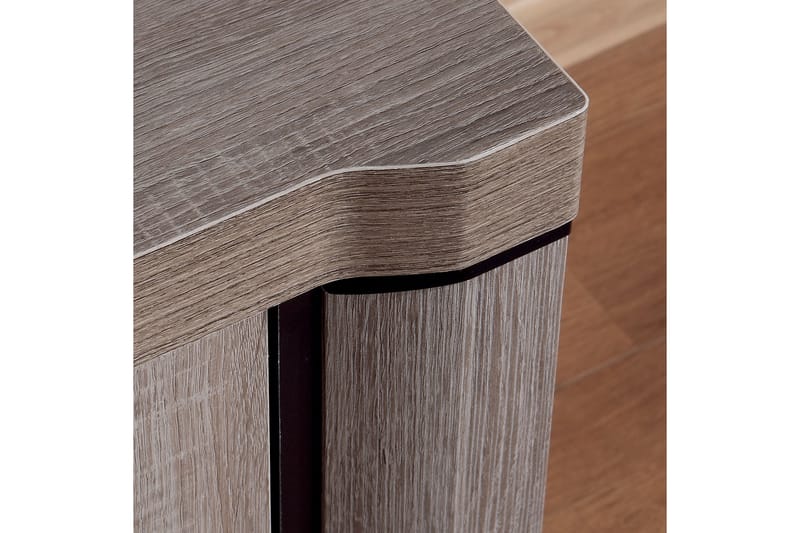 Sofabord Domineck 90 cm med Oppbevaringshylle - Tryffel/Beige/Grå - Sofabord & salongbord
