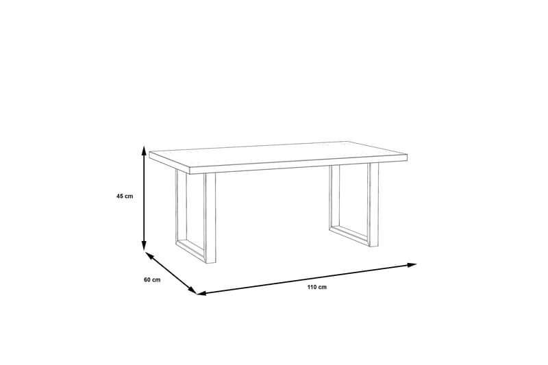 Sofabord Doonisa 110 cm - Svart / Brun - Sofabord & salongbord