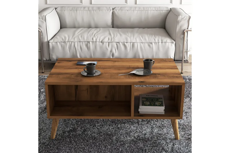 Sofabord Elrasmo sofabord 90x54x90 cm Brun