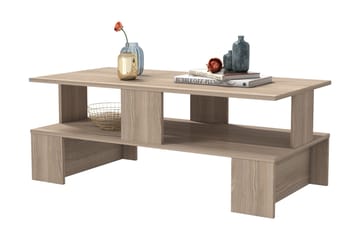 Sofabord Evansa 120 cm - Natur/Mørkebrun - Møbler - Bord - Sofabord & salongbord