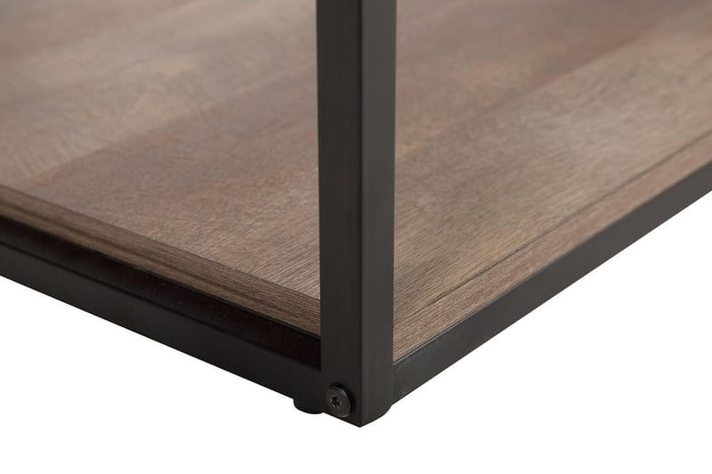 Sofabord Forrieres 120 cm med Oppbevaringshylle - Mørkebrun/Svart - Sofabord & salongbord