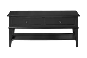 Sofabord Franklin 105 cm med Oppbevaringshylle + 2 Skuffer S - Dorel Home - Møbler - Bord - Sofabord & salongbord - Sofabord med oppbevaring