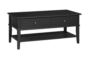 Sofabord Franklin 105 cm med Oppbevaringshylle + 2 Skuffer S - Dorel Home - Møbler - Bord - Sofabord & salongbord - Sofabord med oppbevaring