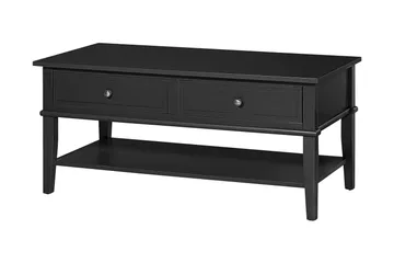 Sofabord Franklin 105 cm med Oppbevaringshylle + 2 Skuffer S - Dorel Home - Møbler - Bord - Sofabord & salongbord - Sofabord med oppbevaring