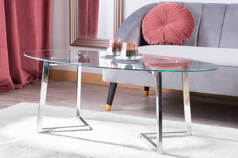 Sofabord Fresno 60 cm - Transparent - Møbler - Bord - Sofabord & salongbord