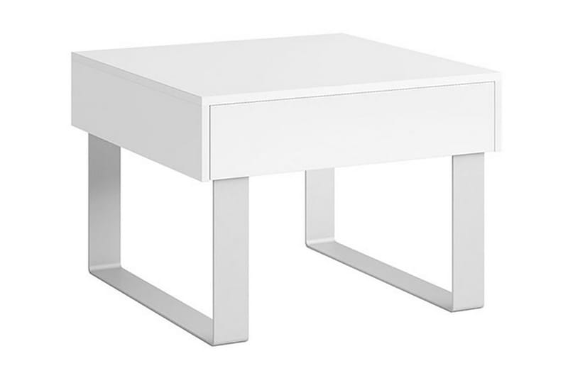 Sofabord Frick Litet 64 cm med Oppbevaringsskuff - Hvit - Sofabord & salongbord