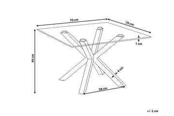 Sofabord gjennomsiktig/Gull STARLIGHT - Gull - Møbler - Bord - Sofabord & salongbord