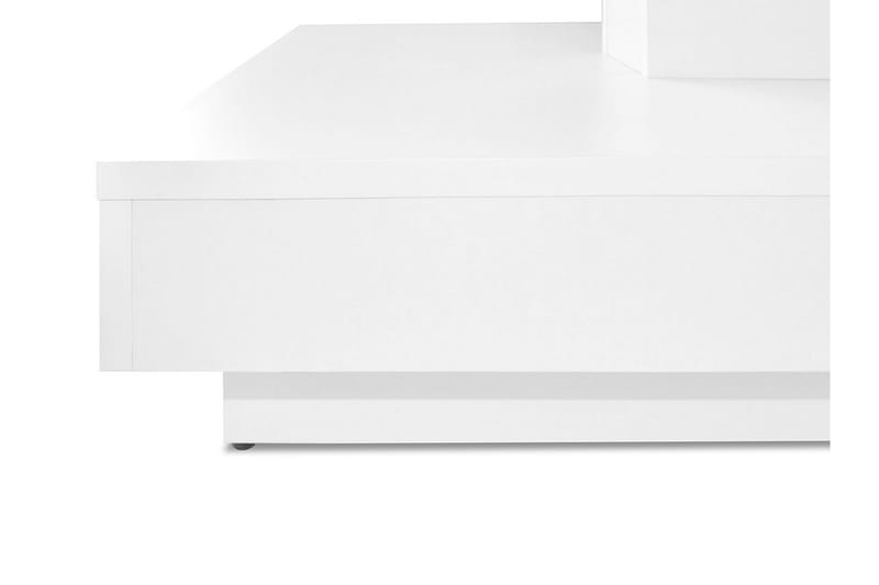 Sofabord Gornji 70 cm Vridbart med Oppbevaringshylle - Hvit - Møbler - Bord - Sofabord & salongbord