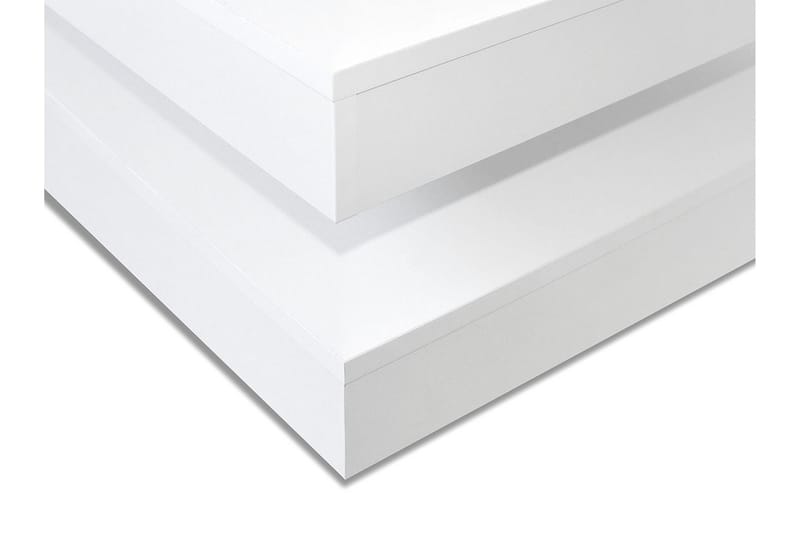 Sofabord Gornji 70 cm Vridbart med Oppbevaringshylle - Hvit - Møbler - Bord - Sofabord & salongbord
