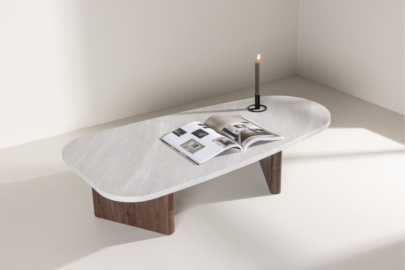 Sofabord Grönvik 130x65 cm Lysgrå - Venture Home - Sofabord & salongbord