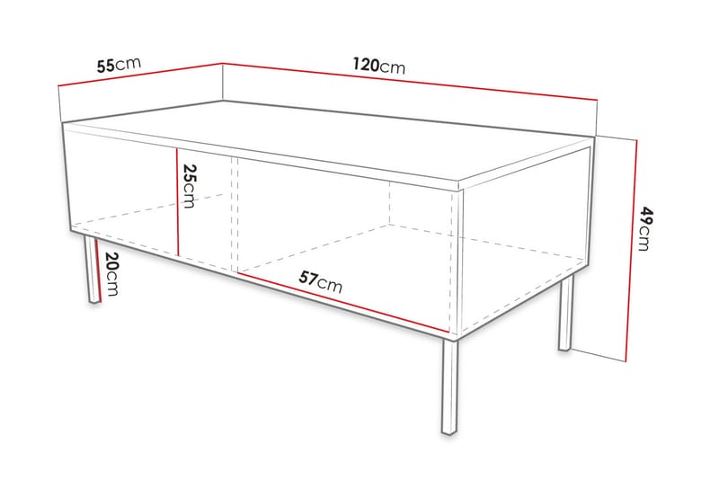 Sofabord - Hvit - Møbler - Bord - Sofabord & salongbord