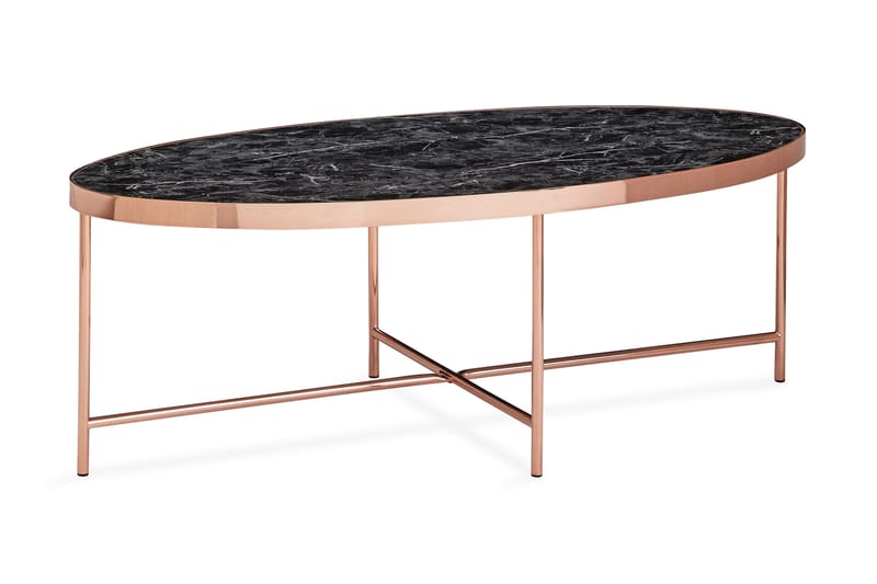 Sofabord Johaniel 110 cm Ovalt Marmormønster - Sofabord & salongbord - Marmorbord