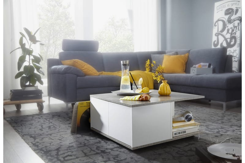 Sofabord Kanakares 70 cm - Hvit - Sofabord & salongbord